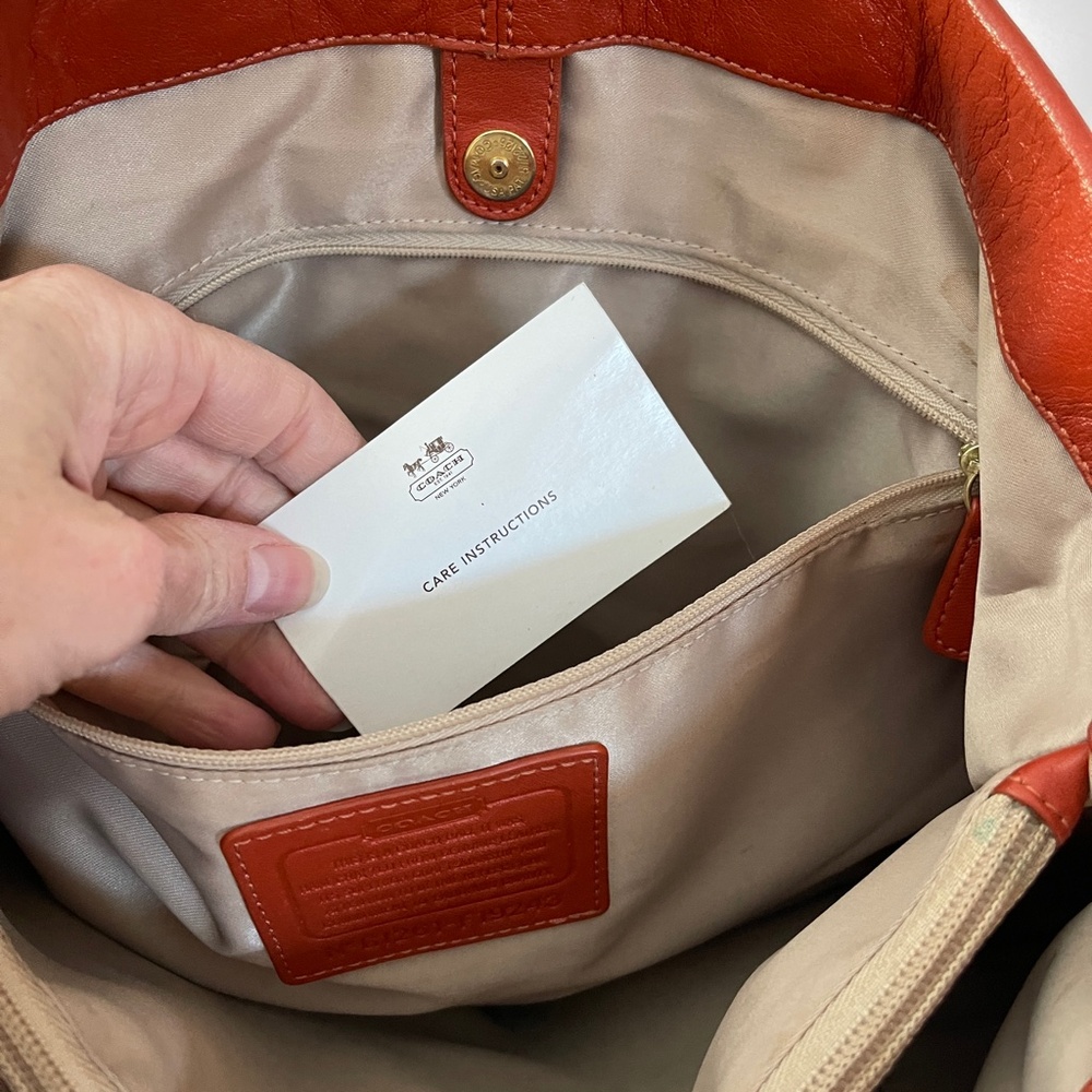 Coach Ashley Convertible Hobo in Burnt Orange‎ - Picture 10 of 11